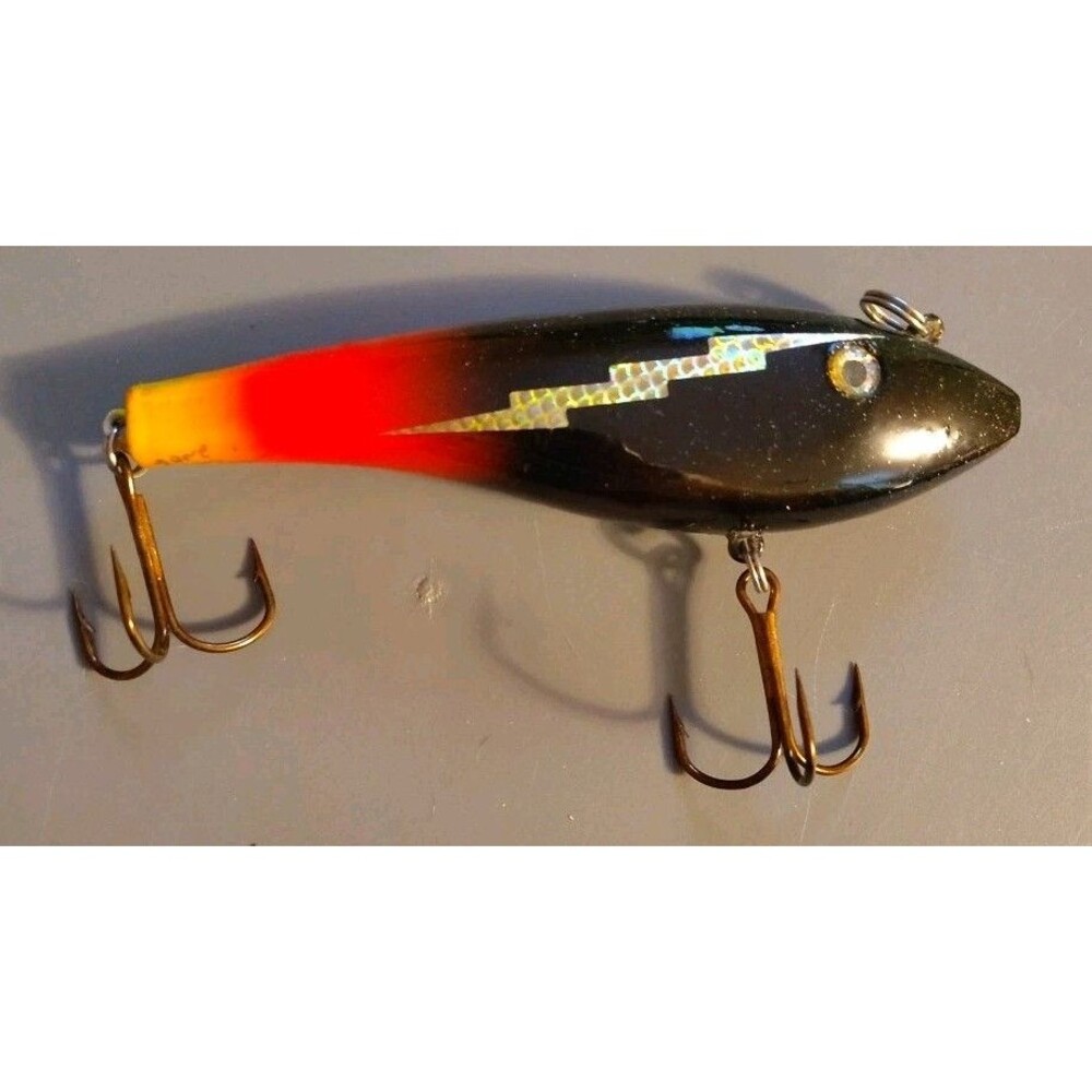 Smity Mercer Creek 6" Musky Lure Jerkbait Glide Bait Russ Smith Black Firetail